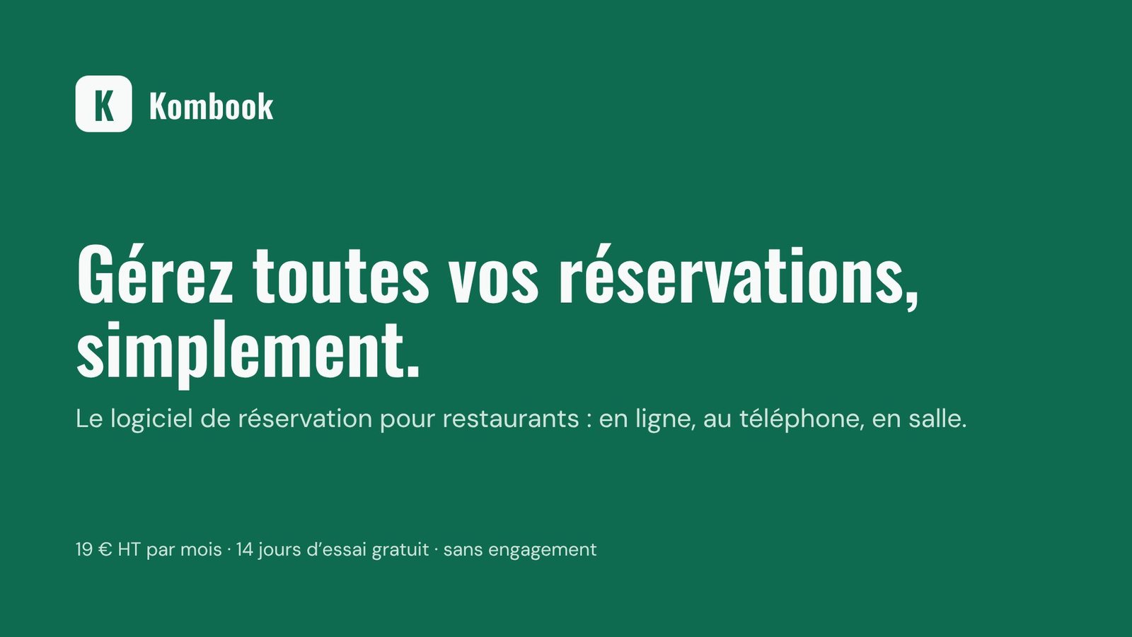 Kombook : gérez toutes vos réservations, simplement